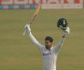 Shreyas Iyer slams century on Test debut