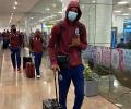 PIX: Windies touch down in Ahmedabad