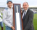 Joe Root honoured with silver bat