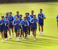 India, SA Warm Up for Thursday's Game