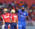 Mumbai Indians skipper Hardik Pandya handed hefty fine