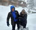 Sachin Has FUN In The SNOW!