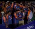 SEE: Rohit-Kohli hold aloft WC trophy at victory parade