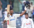 Chennai Test PHOTOS: Ashwin slams century to rescue India on Day 1