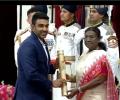 SEE: Ashwin receives Padma Shri