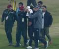 Ravindra bloodied by ball to the face in Lahore ODI