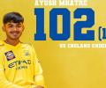 Youth Test: Mhatre shuts critics with 102 vs Eng U19