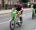 England's players cycle to The Oval for 3rd WI ODI