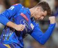 IPL PIX: Santner, SKY power MI into play-offs