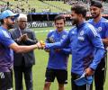 Nitish gets his India cap from Rohit