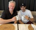 PIX: When Bhajji met Waugh!