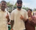 RR skipper Riyan Parag casts vote amid IPL 2026