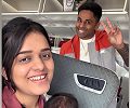 SKY-Devisha's First Flight With Baby Girl