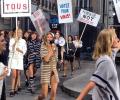 Why are these models protesting?