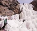 Dare to climb a frozen waterfall?