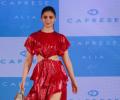 O-la.. la..Alia makes a bold statement in red