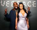 Kim's sparkling Versace dress will make you blush