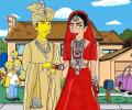 Priyanka, Nick get their Simpsons caricatures
