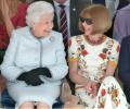 Pics: Queen Elizabeth II makes London Fashion Week debut visit!