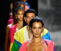 Pretty in pink! Bella Hadid takes over the Prabal Gurung runway