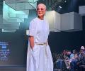 Pix: Tahira takes her bald look to the runway
