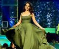 Watch! Kangana rules the ramp in green