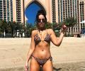 Photos! Celebs stun in leopard print swimsuits