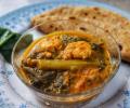 Malabar Spinach and Prawn Curry