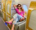 Urvashi is Oh-So-Glamorous In-Flight