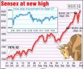 Sensex ends at all-time high of 8,526