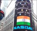 I-Day: NASDAQ turns saffron, white and green