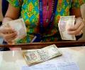 Rupee gains for third day, in low volumes though