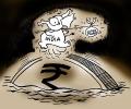 Rupee edges higher tracking share gains; broad dollar gains hurt