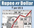 Rupee hits over 5-week high; RBI steps in to check gains