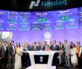 M J Akbar rings the closing bell at Nasdaq