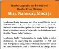 Obscure US-based firm wants to invest $500m, appeals to Modi in ads