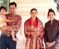 Spotted! Hema Malini in a California temple