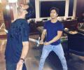 Now, Varun slays Baahubali! Caption this picture!