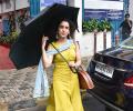 The rains won't stop Sanya Malhotra!
