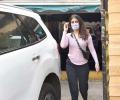 Rhea Chakraborty gets ready for work