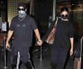 Ranveer, Deepika arrive in Mumbai