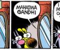 Mahatma Gandhi in outsourcing comic