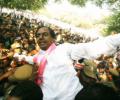 Violent protests in Andhra over KCR's arrest