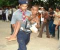 Image: 8-year-old rescued from train accident site