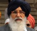 Shoe thrown at Punjab CM Parkash Singh Badal