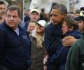 Barack Obama makes 'Sandy' count