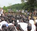 PIC: Vaiko continues protest against Rajapakse's visit