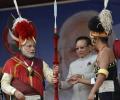 When in Nagaland, PM Modi does it the Naga way