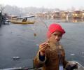 Fringes of Dal lake freeze as cold wave grips Kashmir