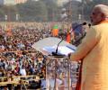 Modi tears into Left but goes soft on Mamata in Kolkata rally